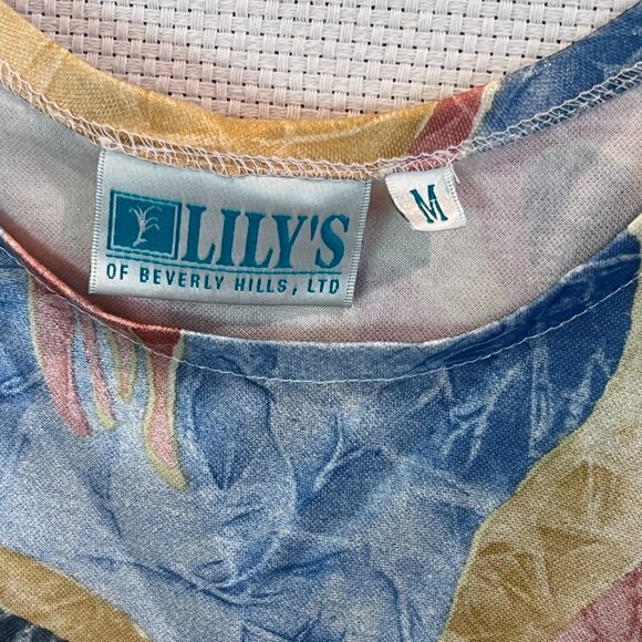 Vtg Lily's of Beverly Hills Matching Tank Top & Pleated Skirt Set M (Sz 12) READ - Picture 4 of 14